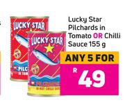 Lucky Star Pilchards In Tomato Sauce Or Chilli Sauce-For Any 5 x 155g