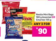 Nestle Mini Bags 180g Assorted Or Smarties 135g-For Any 3