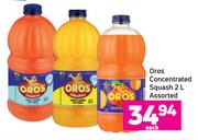 Oros Concentrated Squash Assorted-2L Each