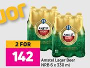 Amstel Lager Beer NRB-For 2 x 6 x 330ml