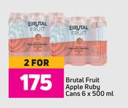 Brutal Fruit Apple Ruby Cans-For 2 x 6 x 500ml