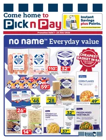 Pick n Pay : No Name Everday Value (07 July - 23 July 2026)