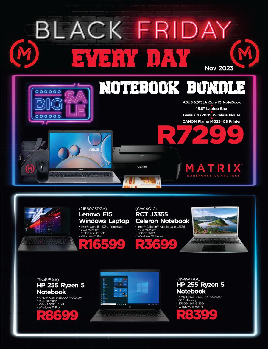 Matrix Warehouse Computers Black Friday Every Day 01 November