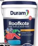 Duram Roofkote Pure Acrylic Roof Paint Standard Colours-20L