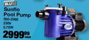 Blu 52 Sunflo Pool Pump 230V, 0.75KW-Each