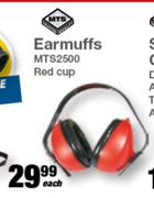 MTS Earmuffs Red Cup MTS2500