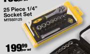 MTS 25 Piece 1/4" Socket Set MTSS0125-Per Set