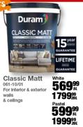 Duram Classic Matt White-20L
