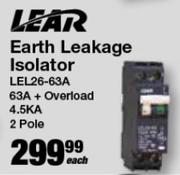 Lear Earth Leakage Isolator LEL26-63A
