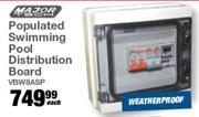 Major Tech Populated Swimming Pool Distribution Board VBW8ASP