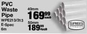 Marley PVC Waste Pipe 40mm WPE213/313-Each