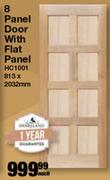 Swartland 8 Panel Door With Flat Panel HC1001