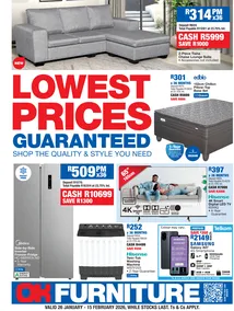 OK Furniture : Lowest Prices Guaranteed (26 January - 15 February 2026)
