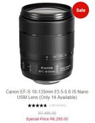 Canon EF-S 18-135mm f/3.5-5.6 IS Nano USM Lens