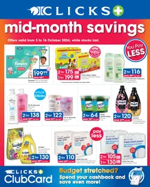 Clicks : Mid-Month Savings (03 October - 16 October 2024 While Stocks Last)