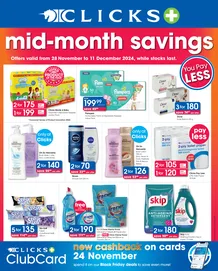 Clicks : Mid-Month Savings (28 November - 11 December 2024 While Stocks Last)