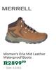 Merrell Women's Erie Mid Leather Waterproof Boots (Size 4.5-8.5)