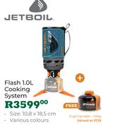 Jetboil Flash 1.0L Cooking System (Various Colours) Free Fuel Canister 100g