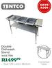Tentco Double Dishwash Stand 129 x 41.5 x 86.5cm