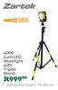 Zartek 4000 Lumens LED Worklight With Tripod Stand (70-220cm Adjustable Height) 