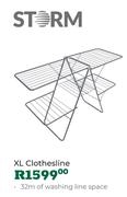 Storm XL Clothesline (32m Of Washing Line Space)