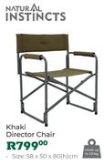 Natural Instincts Khaki Director Chair 