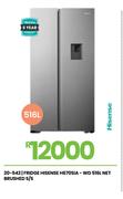 Hisense 516L Net Brushed S/S Fridge H670SIA-WD 20-542