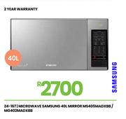Samsung 40L Mirroe Microwave MS405MADXBB/MG402MADXBB 24-167