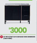 Sayo 2DR Base + Sink K/Unit MWBR840S (1 Box + Sink) 10-196