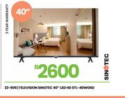 Sinotec 40" LED HD Television STL-40WG6D 23-806