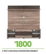 Novelli 3 Boxes TV Unit Free Assembly 3-451