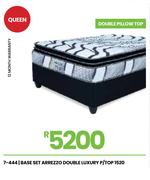 Arrezzo Luxury 152cm Queen Double P/Top Base Set 