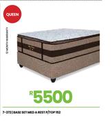 Med A Rest P/Top 152cm Queen Base Set