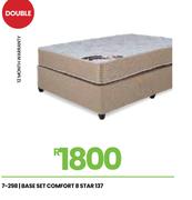 Comfort 8 Star 137cm Double Base Set