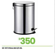 30Ltr Pedal Bin S/Steel