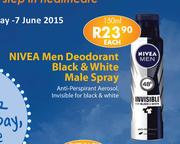 Nivea Men Deodorant Black & White Male Spray-150ml