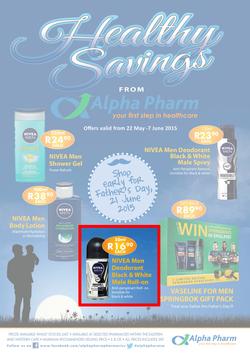 Alpha Pharm : Healthy Savings (22 May - 07 Jun 2015), page 1