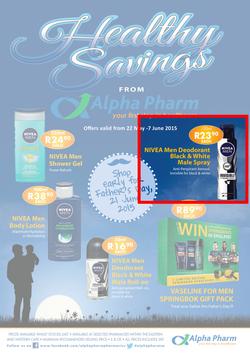 Alpha Pharm : Healthy Savings (22 May - 07 Jun 2015), page 1