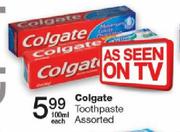 Colgate Toothpaste Assorted-100ml