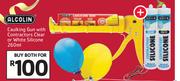 Alcolin Caulking Gun With Contractors Clear Or White Silicone-260ml Both For