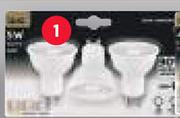 PnP 5W GU10 LED Warm White Globe 3 Pack-Each