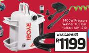 Ryobi 1400W Pressure Washer 105 Bar AJP-1210