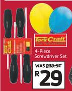 Tork Craft 4 Piece Screwdriver Set
