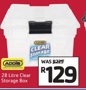 Addis 28Ltr Clear Storage Box