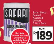Safari Gloss Enamel Assorted Colours-5Ltr Each