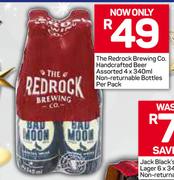 The Redrock Brewing Co.Handcrafted Beer Assorted Non Returnable Bottles-4 x 340ml Per Pack