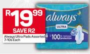 Always Ultra Pads 7/10's-Each