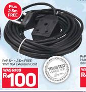 PnP 5m + 2.5m Free 1mm 10A Extension Cord