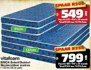 Vitafoam 90cm Erica Enkel/Dubbel Skuimrubber Matras