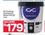 GC Coatings Contractors White PVA 20Ltr